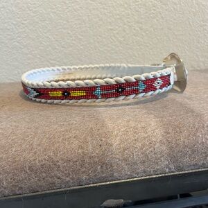 Vintage Native Beaded Thunderbird Belt